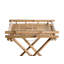 Solid Wood Tray Top Cross Legs End Table