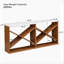 Console Farmhouse de conception détachable en forme de X, offrant du rangement et une utilisation polyvalente pour le vestibule, le salon et le couloir