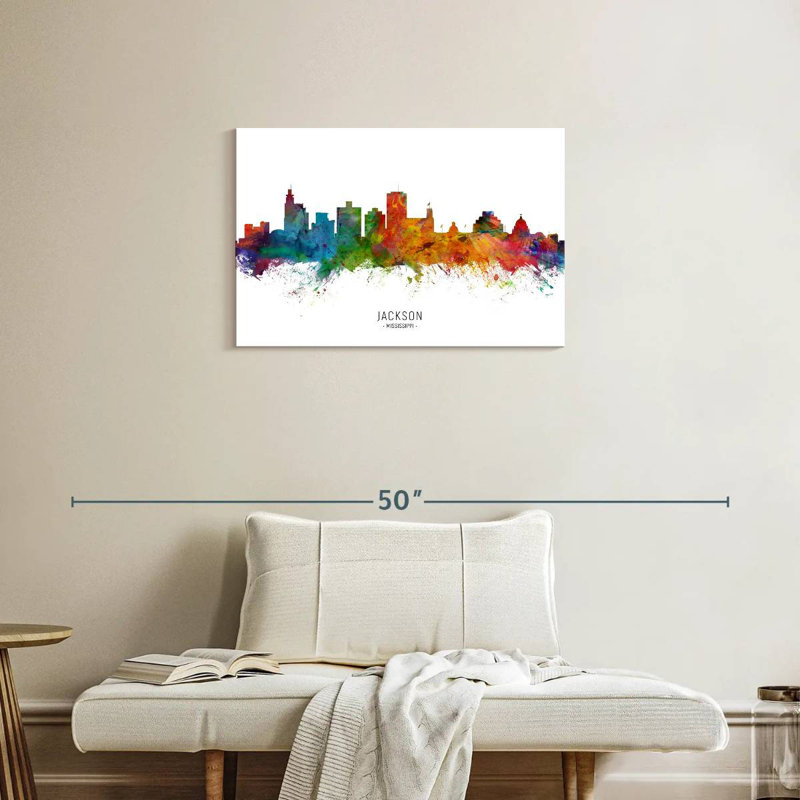 Jackson Mississippi Skyline I, 20" H x 30" W