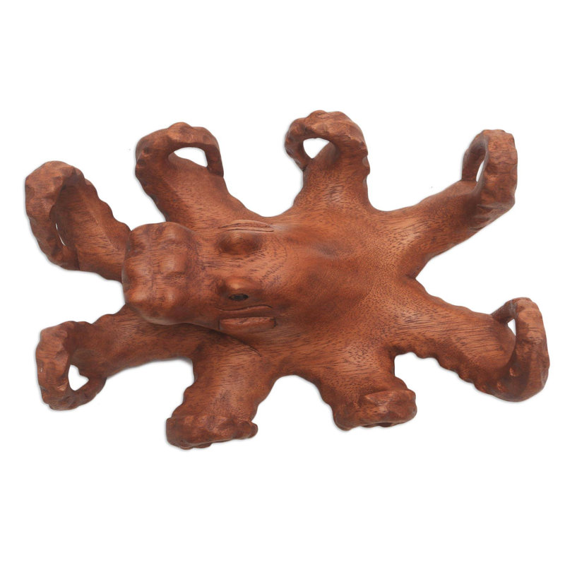 Figurine en bois d’octopus sauvage Klingler