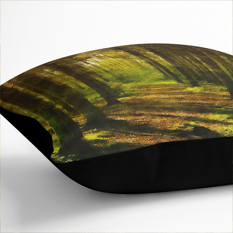 Sunlight Forest Vol.7 Square Throw Cushion, Black, 55cm H x 55cm W x 20cm D