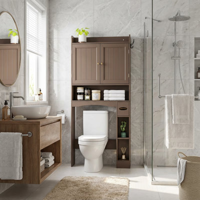  Rangement autoportant réglable au-dessus de la toilette 32,3 po Corneliea