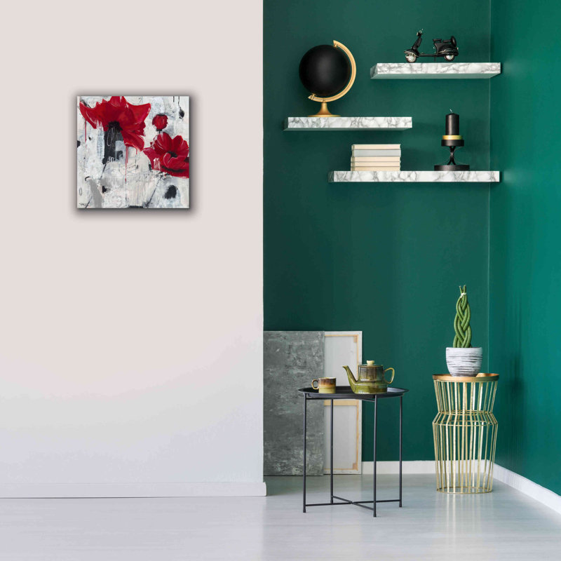 «Poppy Love» par Pamela K. Beer, impression sur toile, H 18 po x l 18 po x P 0,75 po