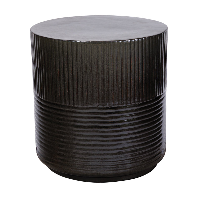 Serenity Garden Stool, Iron Semi Gloss