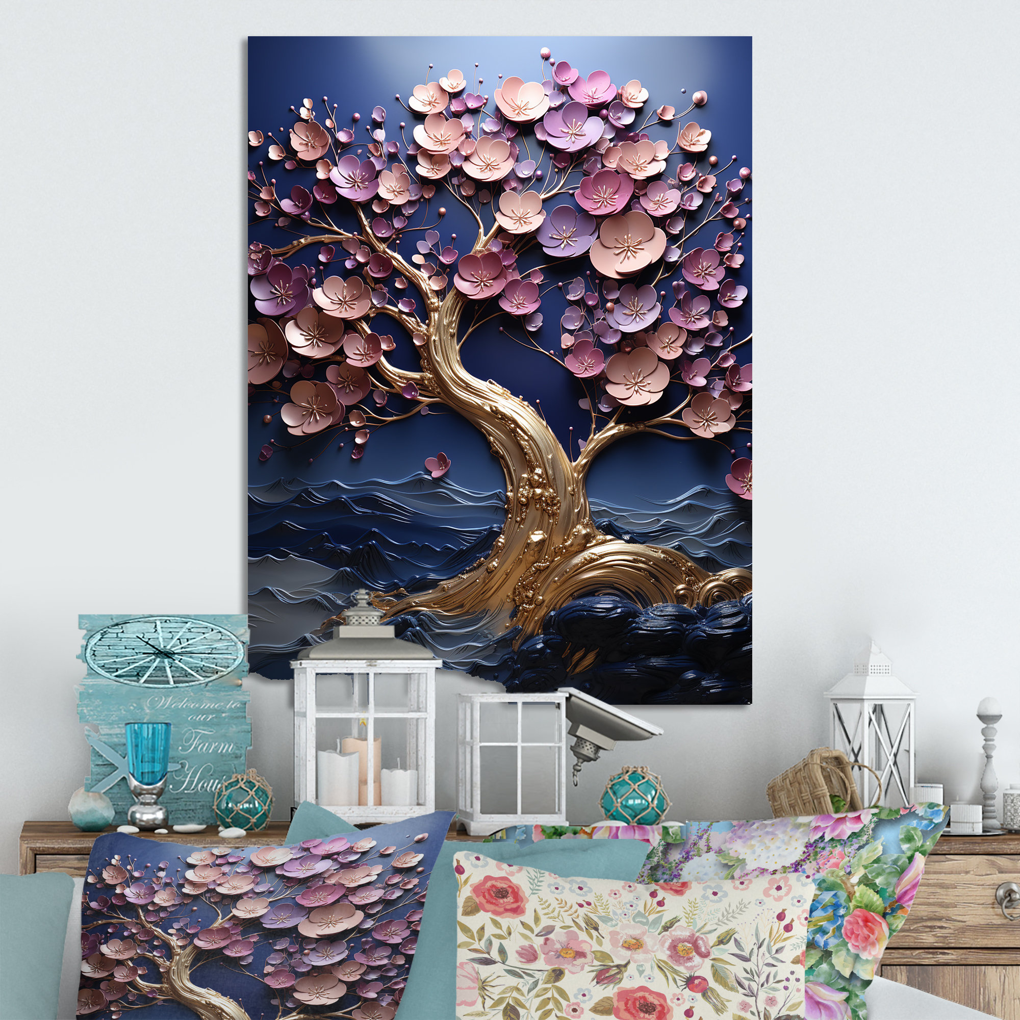 Lark Manor™ Purple And Blue Golden Orchid Tree Garden Of Branches I ...