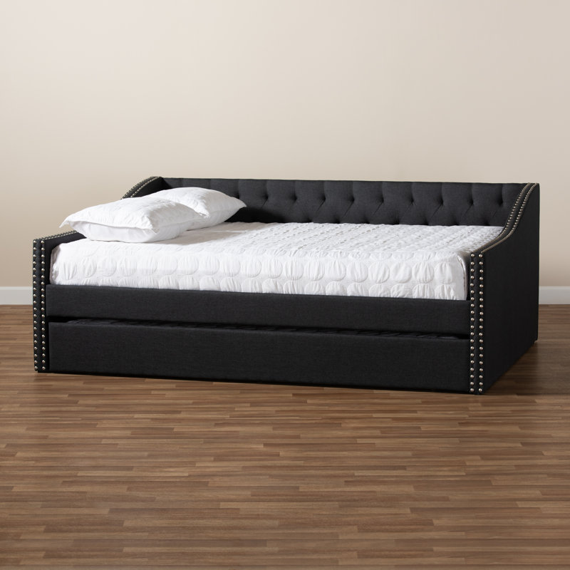 Weldon Upholstered Daybed, Queen, Dark Gray