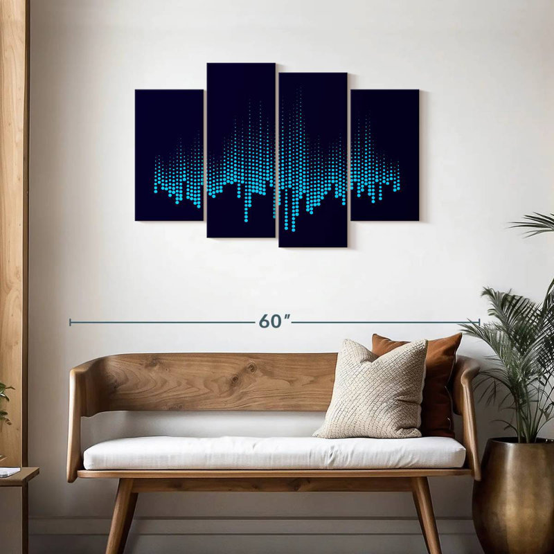 Égaliseur de musique abstraite Avery, H 27 po x l 43 po
