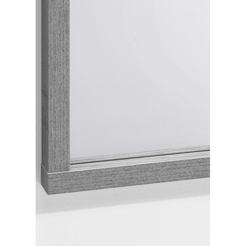 Lafabrica Wood Flat Wall Mirror, Silver