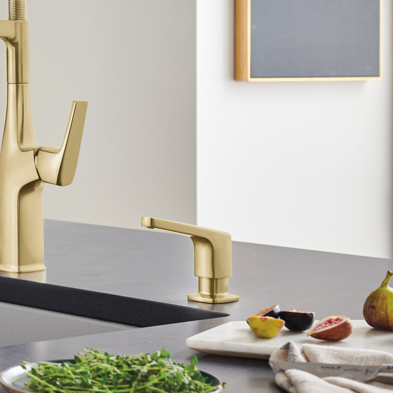 Rivana Soap Dispenser - Satin Gold, Satin Gold