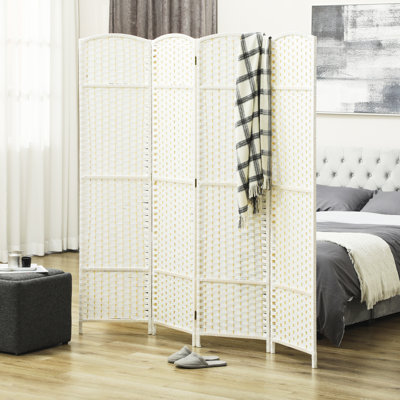 Paravent, paravent pliable 4 panneaux