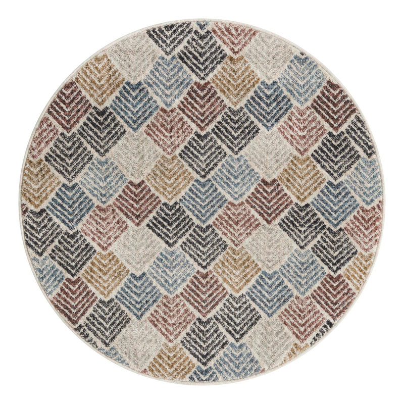 Tapis Everly Quinn Jera, Rond 3 pi 3 po