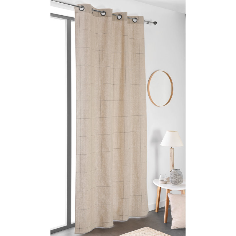 Esmund Semi Sheer Single Panel, Brown