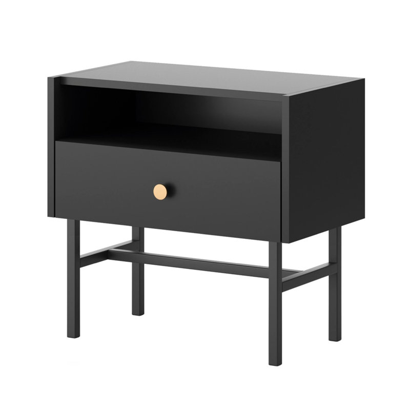 54.8cm W Manufactured Wood Bedside Table