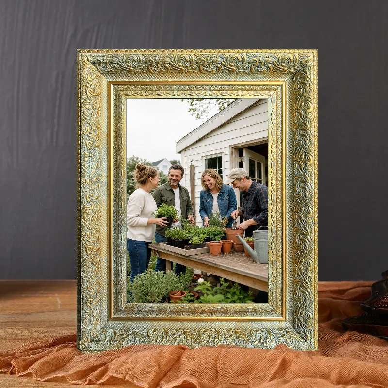 Cadre photo élégant 3 pièces 8 "x 10" doré antique pour mémoire de voyage, Antique Gold, 3, 8" W x 10" H