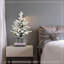 Arbre de Noël 2 pi avec base en pot, 30 lumières DEL blanc chaud, 189 pointes, branches en PE + PVC avec 3 pommes de pin-1526336001