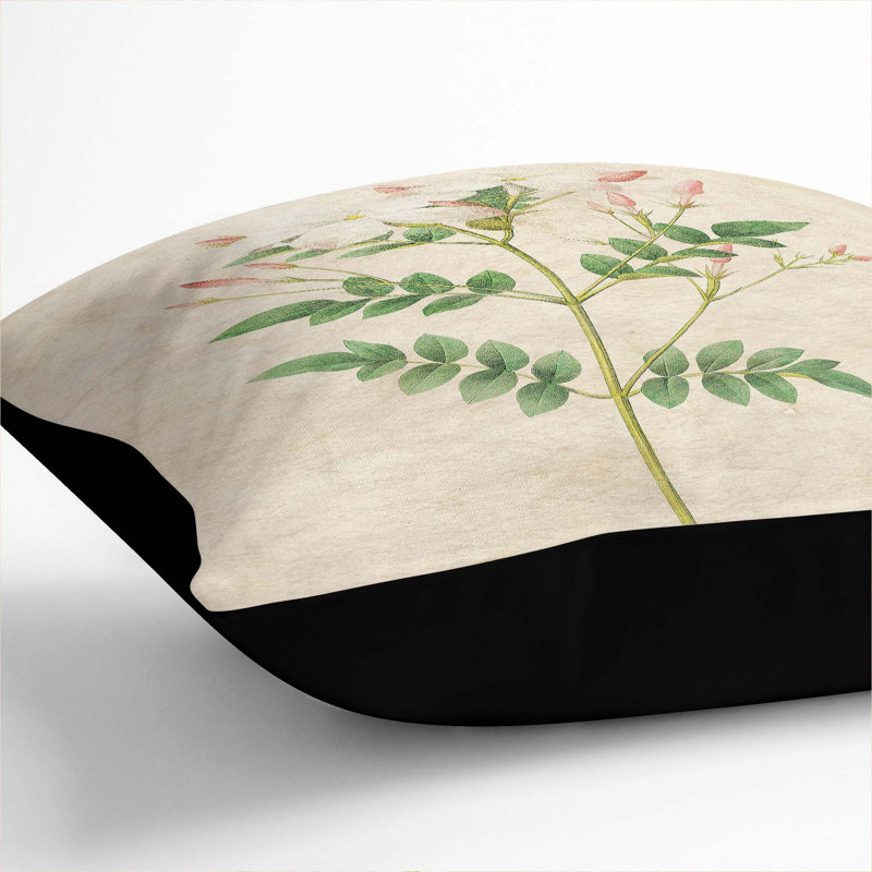 Square Throw Cushion, Black, 40cm H x 40cm W x 15cm D