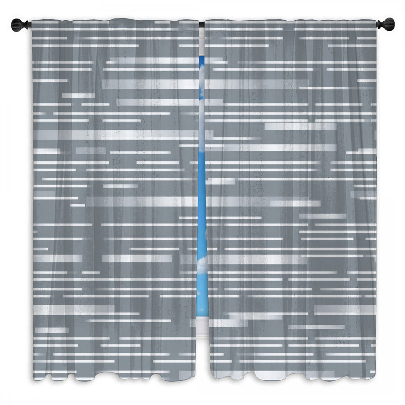 Rideaux gris obscurcissant et obscurcissant - 2 panneaux, 56in x 76in - 2 panels, Obscurcissement de chambre