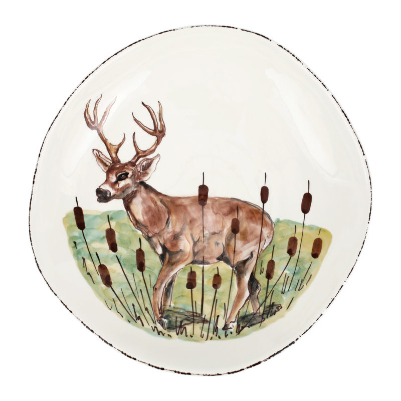 VIETRI Wildlife Terra Bianca Serving Bowls