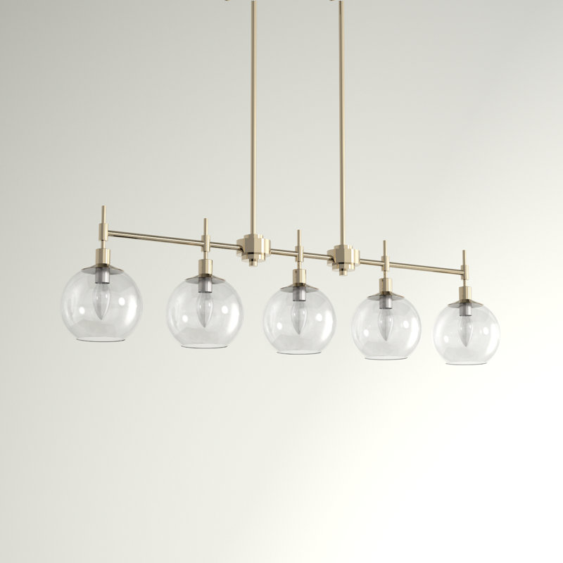 Lomawai 5 - Light Dimmable Linear Chandelier, Alturas Gold