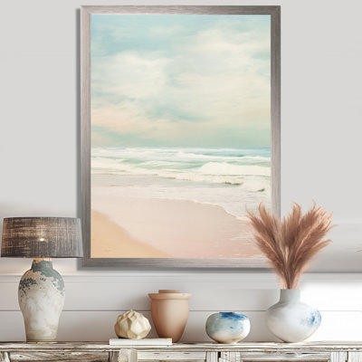 Minimalisme, plage, paysage, impression sur toile