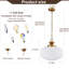 Luminaire suspendu en verre à 1 lumière à intensité variable