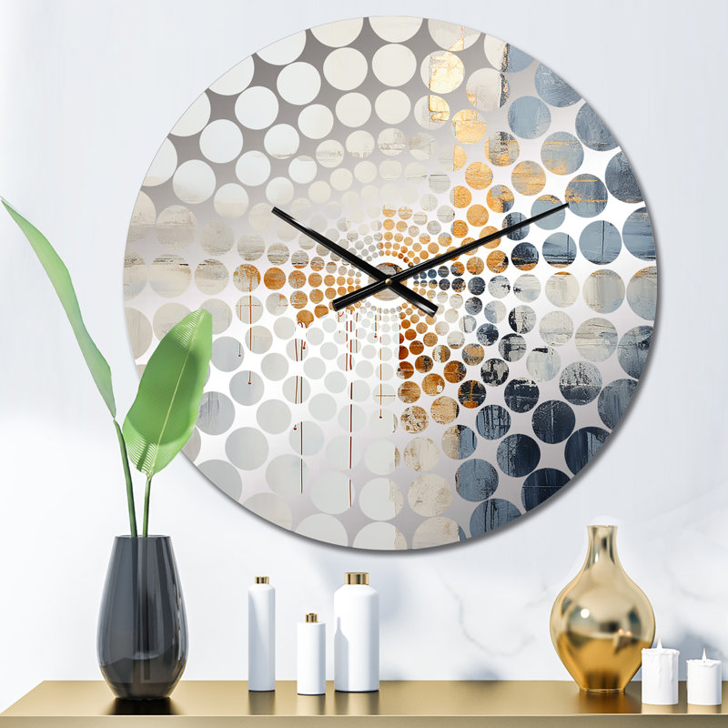Horloge murale Lonnell - Collages abstraits, Petit