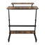 Bureau assis-debout mobile réglable en hauteur, poste de travail informatique avec chariot à roulettes pour ordinateur portable, idéal pour la maison, le bureau, la chambre ou le dortoir.
