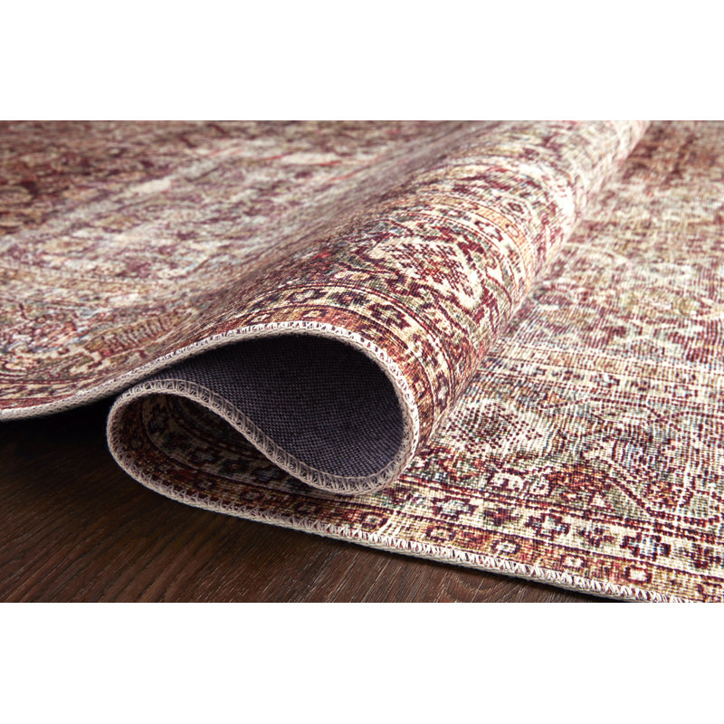 Tapis oriental rouge / brun Sim, Tapis de couloir 2 pi 6 po x 9 pi 6 po