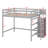 Loft Bed With Built-In Storage Wardrobe And Staircase-199643108