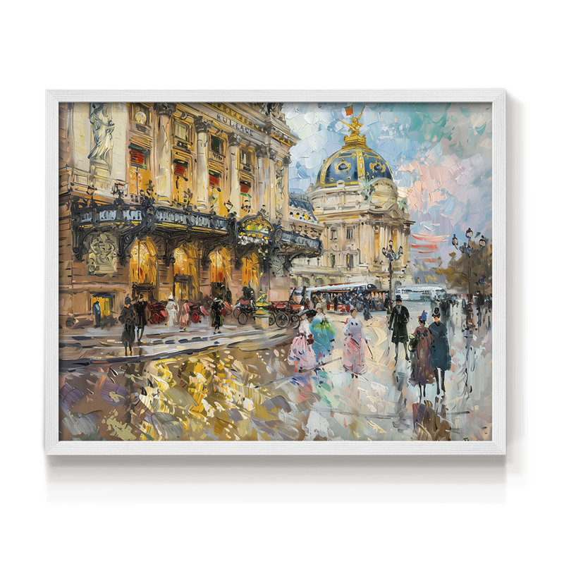Landscape Series-CXVI -Framed Print - Restickable, H 8 po x l 10 po, Blanc