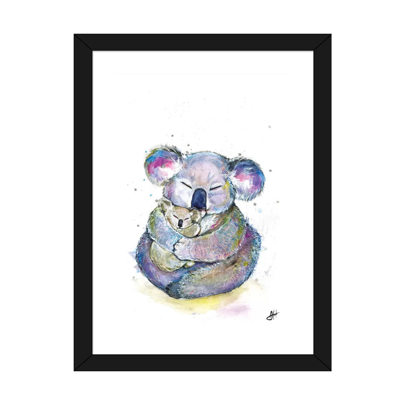 Décoration murale Kuddly Koalas, pour enfants, H 24 po x l 16 po x P 1 po, Papier encadré noir