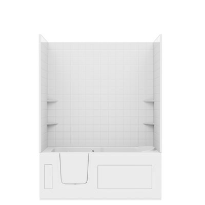 Stream 59.6" x 30" Walk in Whirlpool Bathtub