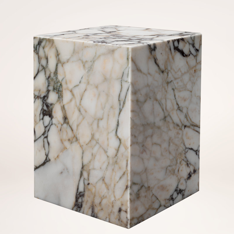 Jakylah Marble Plinth, Ivory