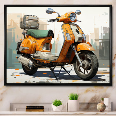 " Orange Scooter Caf Racer "