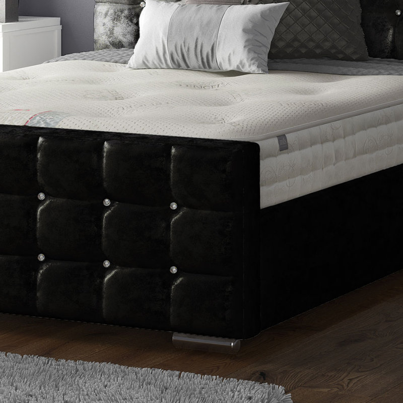 Owsley Upholstered Bed, Black, Super King (6')