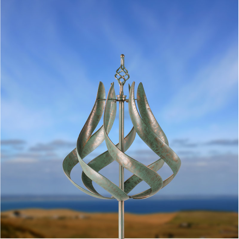 Giffords Abstract Metal Garden Statue, Green