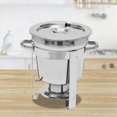 Réchaud à friture pour repas en acier inoxydable H 11,81 po x l 7,48 po
