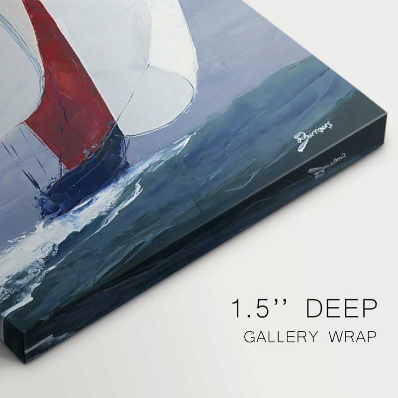 Gallery Racing the Wind, reproduction d'art sur toile tendue sur mesure - 3 pièces, H 12 po x l 24 po