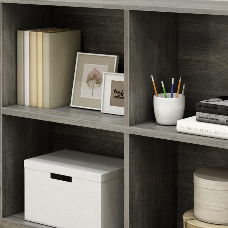  Kingswood Solid Wood 4-Shelf Standard Bookcase, Driftwood
