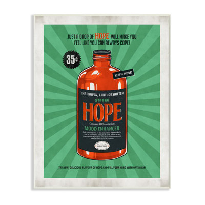 Strong Hope Funny Inspirational Vintage Comic Book Design by Ester Kay - Graphic Art on Canvas