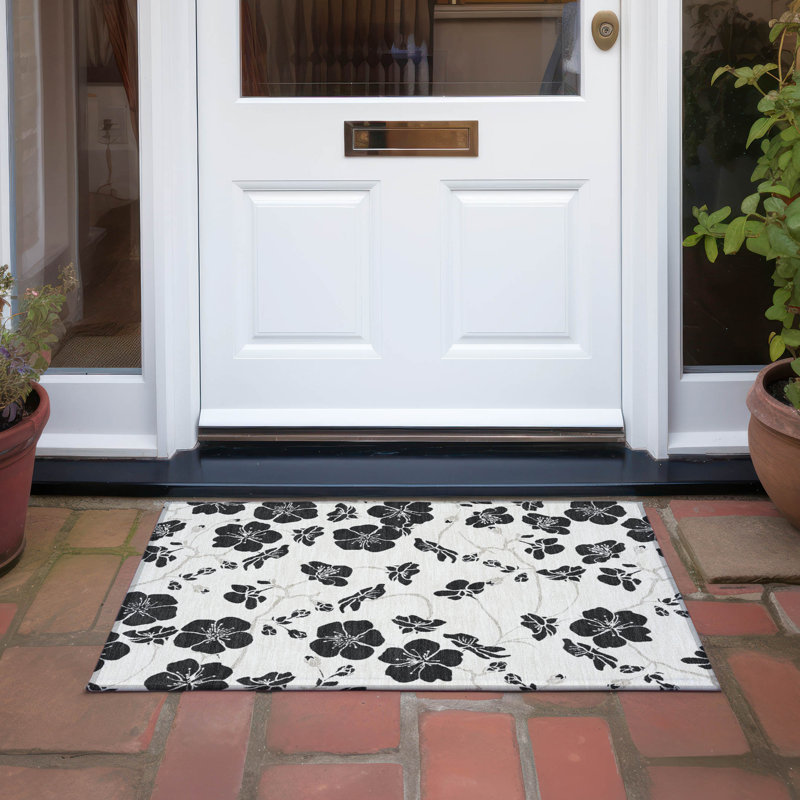 Machine Washable Indoor/Outdoor Chayden ACN1032 Rug, Rectangle 1'8" x 2'6"