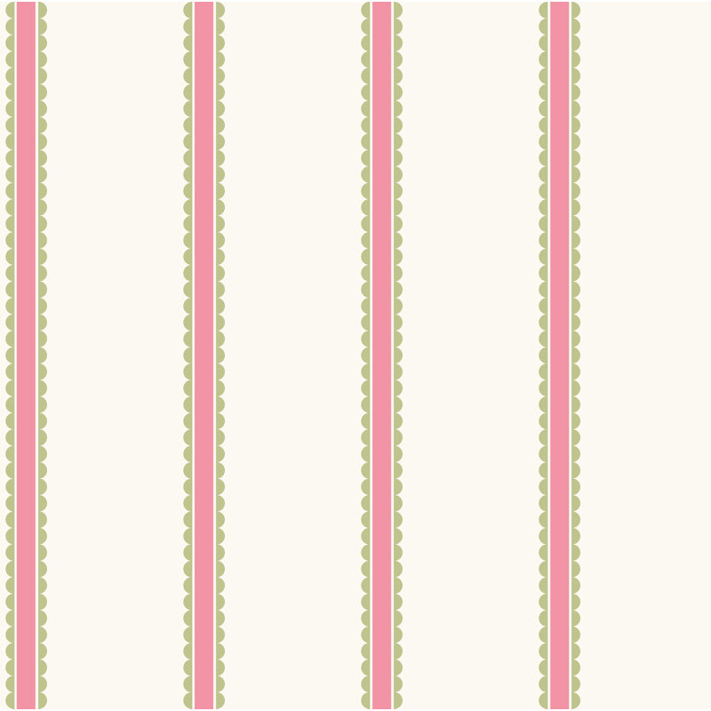 Papier peint à rayures Bobbin, Pink