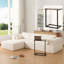 Canapé modulaire modulaire avec table d'appoint gratuite, siège large, entièrement rembourré, tissu bouclé infroissable, conception en forme de L, aucun assemblage requis, plusieurs couleurs-412419607