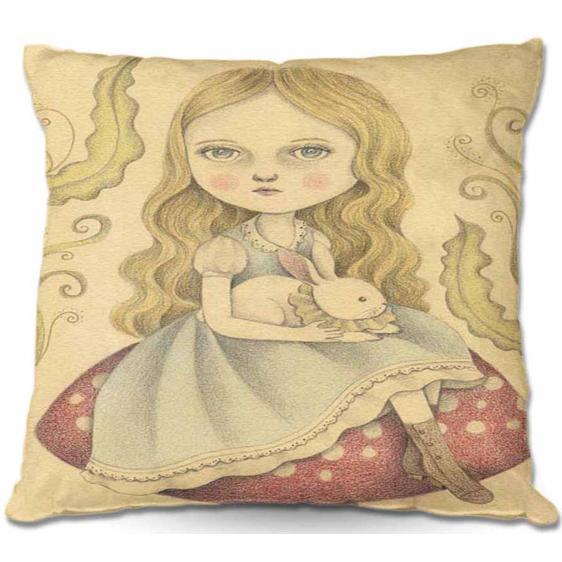 Coussin décoratif alice contemplating, H 18 po x l 18 po x P 5 po