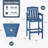 2-Piece Outdoor Adirondack Chair With Table-1089753882