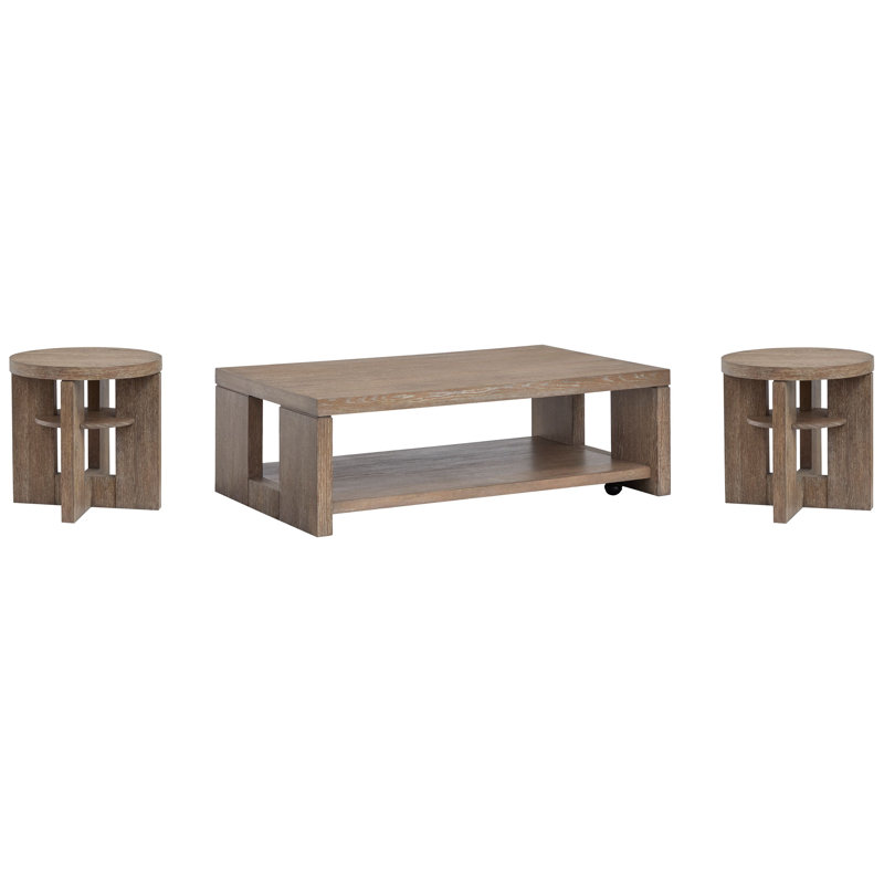 Table basse Gragg, 3 pièces: table basse, 2 tables de bout