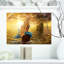 Sea Mermaid with Ghost Ship - impression d'art graphique-2028516243-2013929236