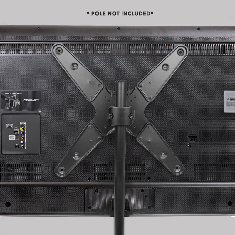 Mount-It! Full Motion Black Steel and Aluminum TV Pole Mount for 32" to 55" Screens