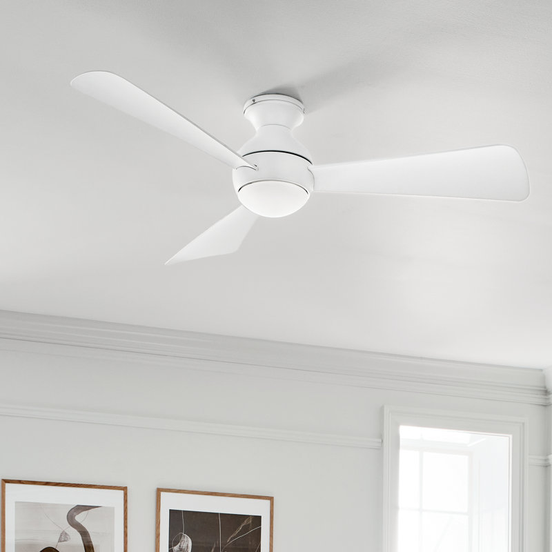 Sola 54" Matte White LED Ceiling Fan, Matte White, 54"