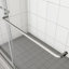Porte de douche à dérivation - 50 54 po x 70 po, finition chromée, verre trempé de 1/4 po, test de 36 000 fois, fonction de fuite coulissante chromée, installation facile, système de résistance aux fuites-123109311
